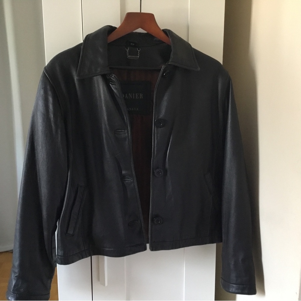 Danier Classic Black Leather Jacket